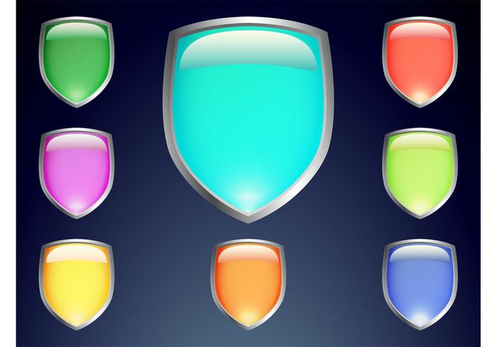 Colorful Shield Vectors Colorful Shield Vectors