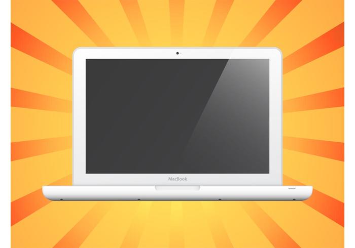 White Laptop vector