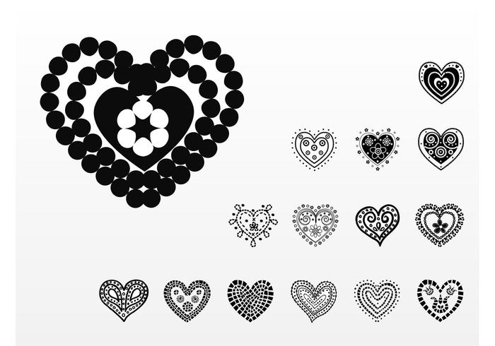 Beautiful Hearts Vectors