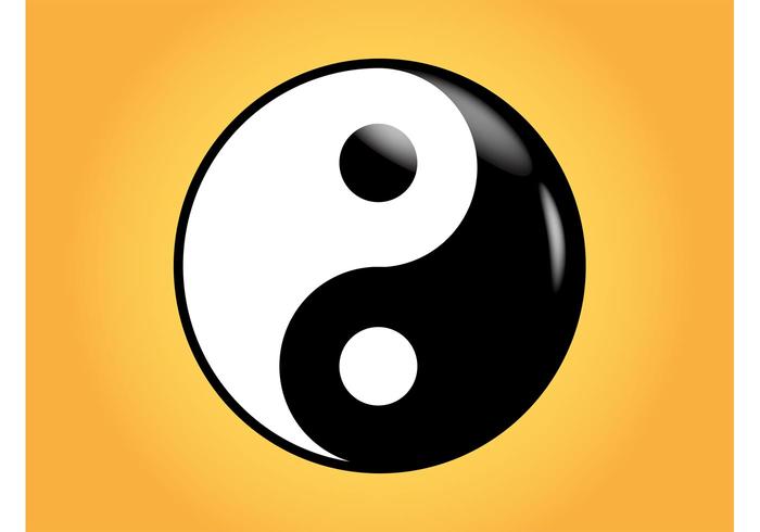 Shiny Yin Yang Vector Shiny Yin Yang Vector