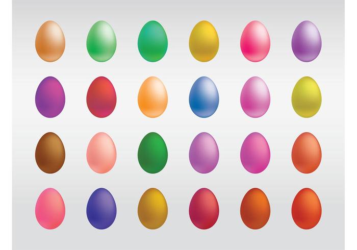 Colorful Eggs Vectors