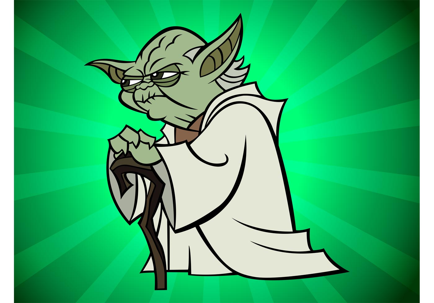 Yoda Cartoon 67912 Vector Art at Vecteezy