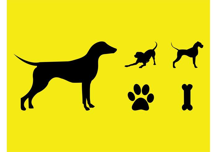 Dogs Vector Silhouettes Dogs Vector Silhouettes