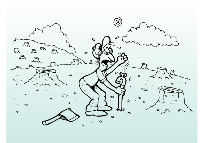 Chopped Trees Caricature Chopped Trees Caricature