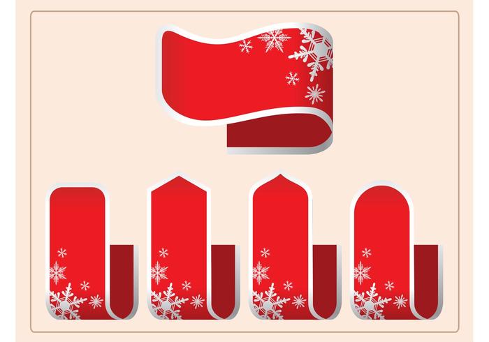 Christmas Ribbons Vector Christmas Ribbons Vector