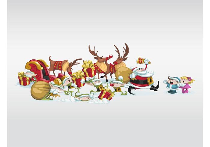 funny christmas characters download free vector art stock