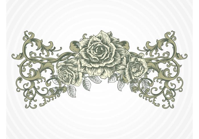Antique Rose Vector Antique Rose Vector