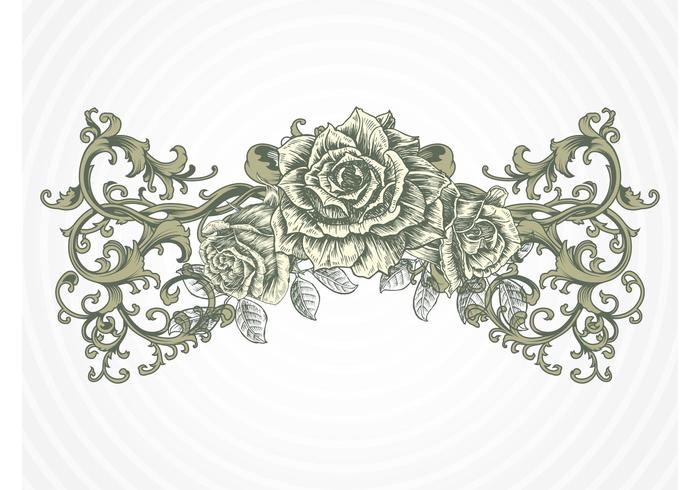 Antique Rose Vector