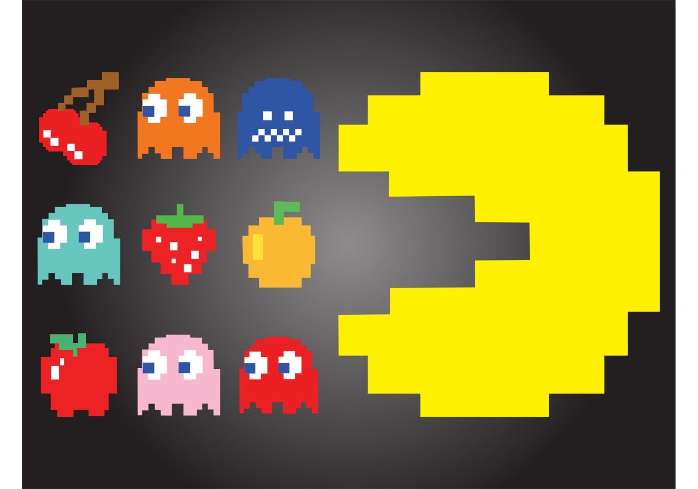 Personajes de pacman - Descargar Vectores Gratis, Illustrator Graficos ...