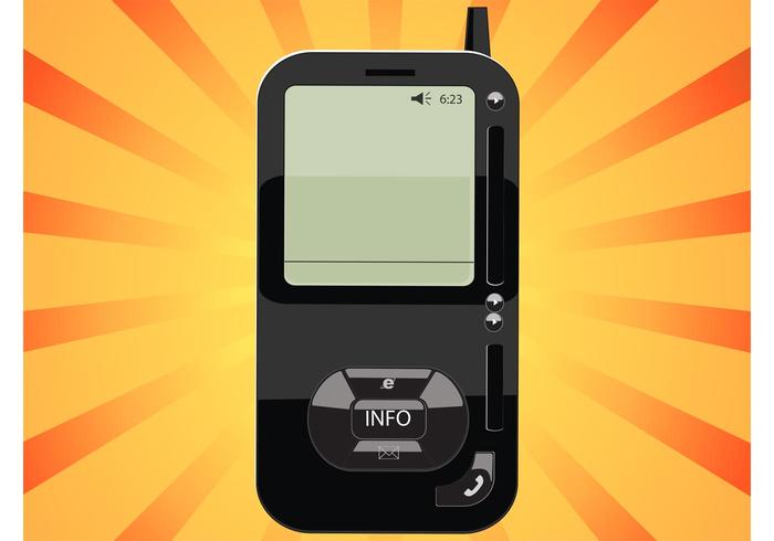 Black Phone Vector Black Phone Vector