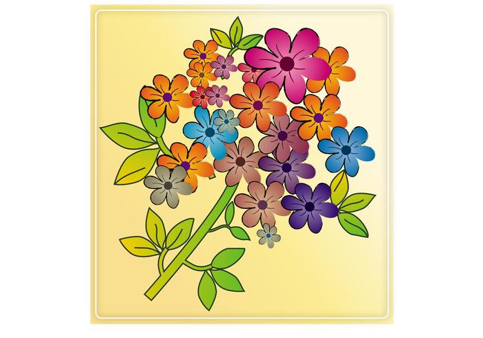 Colorful Flowers Tile Colorful Flowers Tile