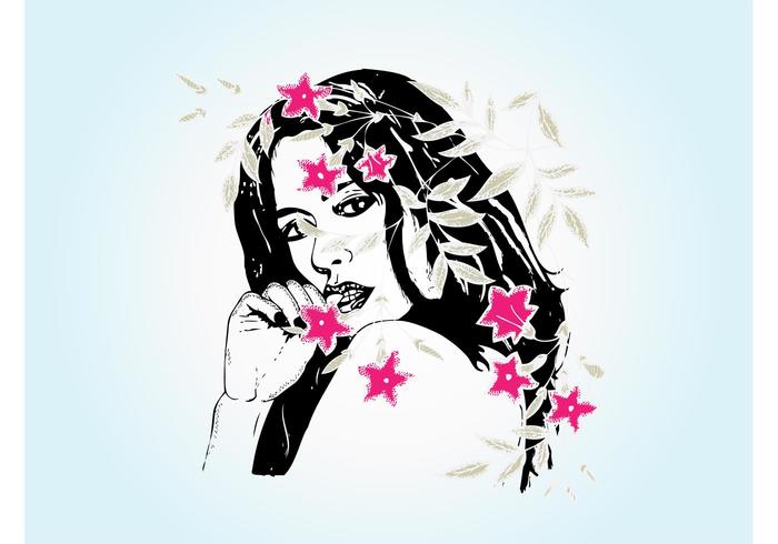 Woman With Flowers Woman With Flowers