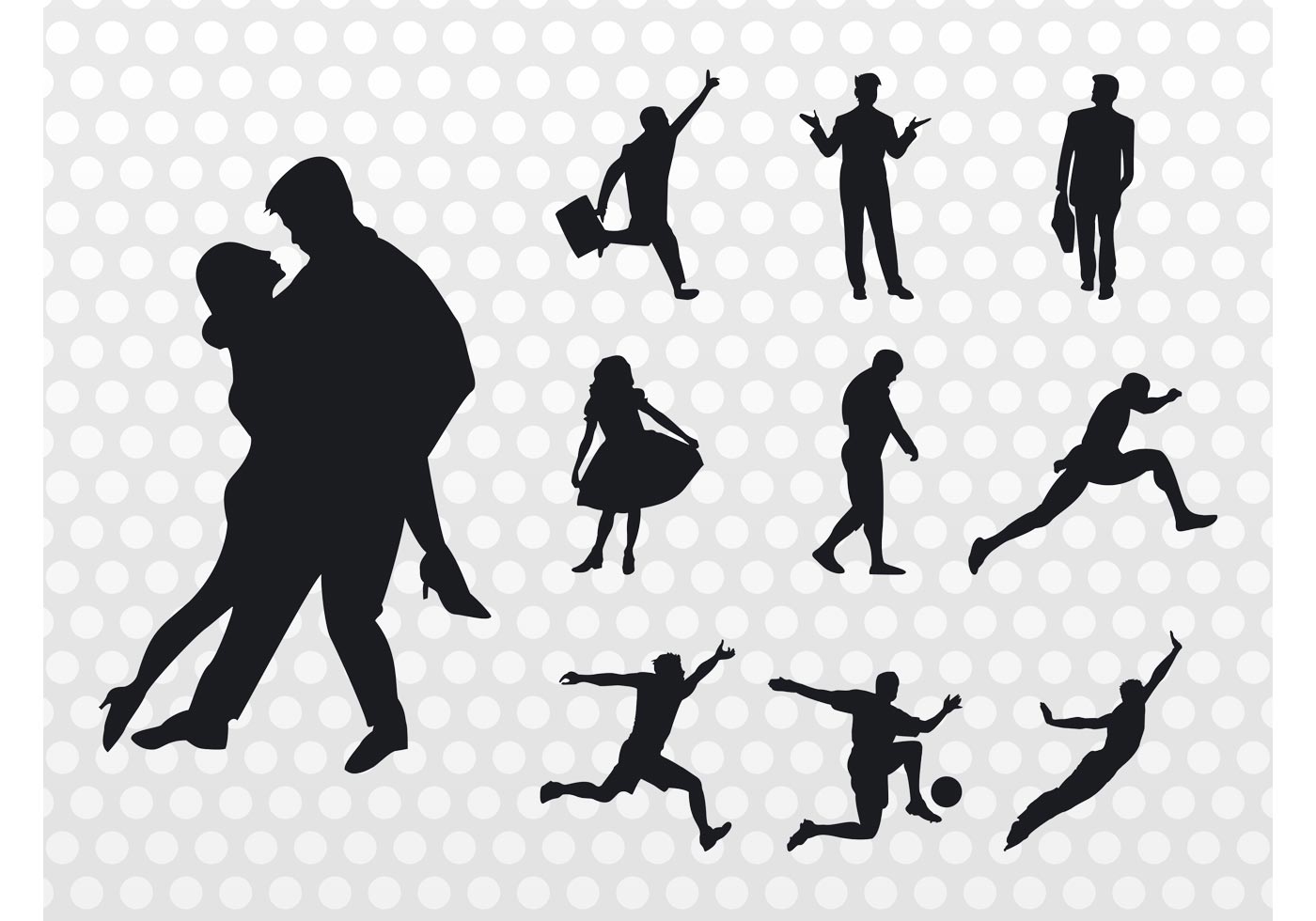 Download People Silhouettes Vector - Download Free Vector Art ...