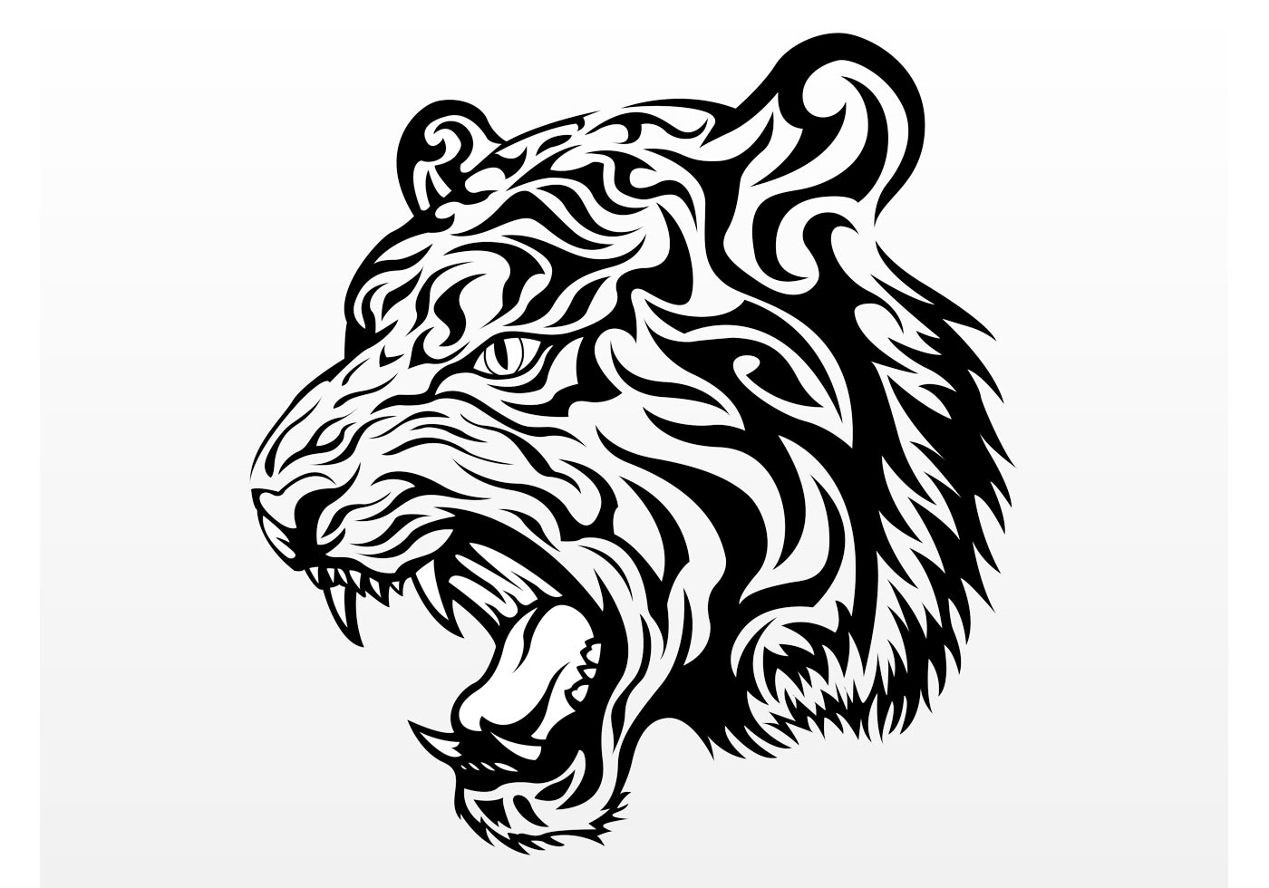 Tiger Head Vector Graphic - Download Free Vector Art, Stock Graphics & Images