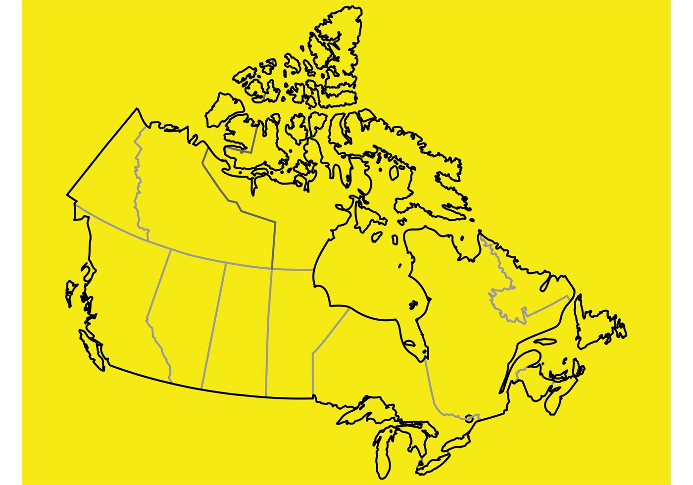 Canada Vector Map - Download Free Vector Art, Stock Graphics & Images