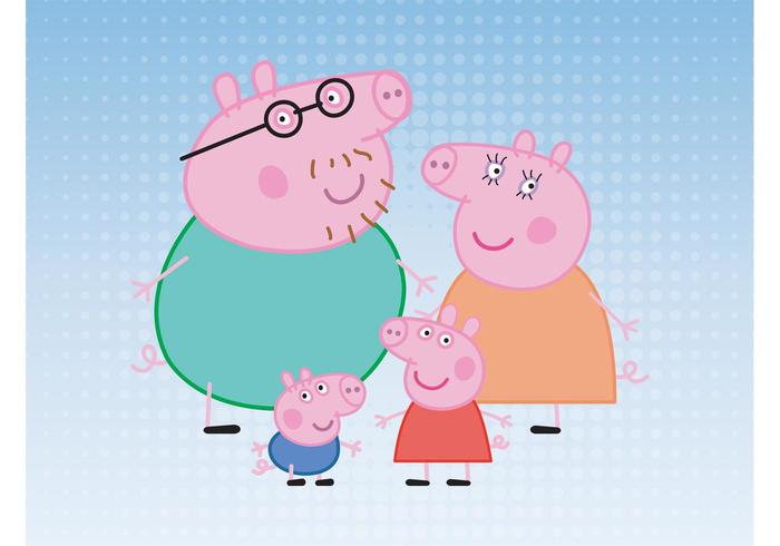 Pig Family vector