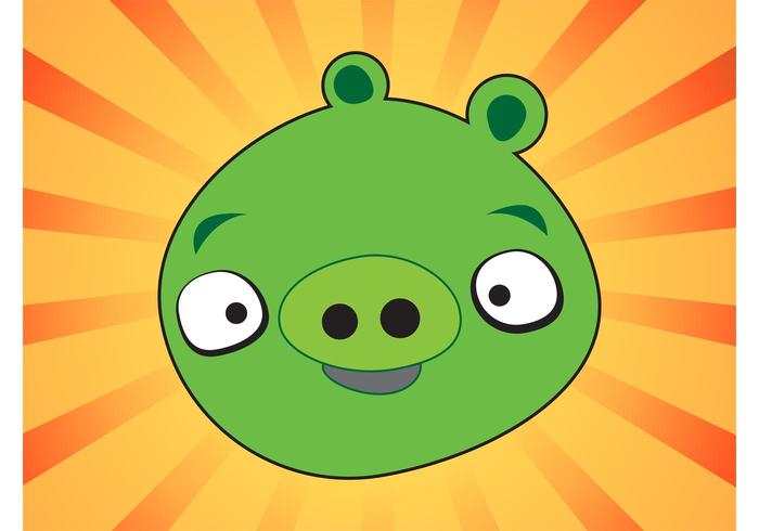 Green Pig vector