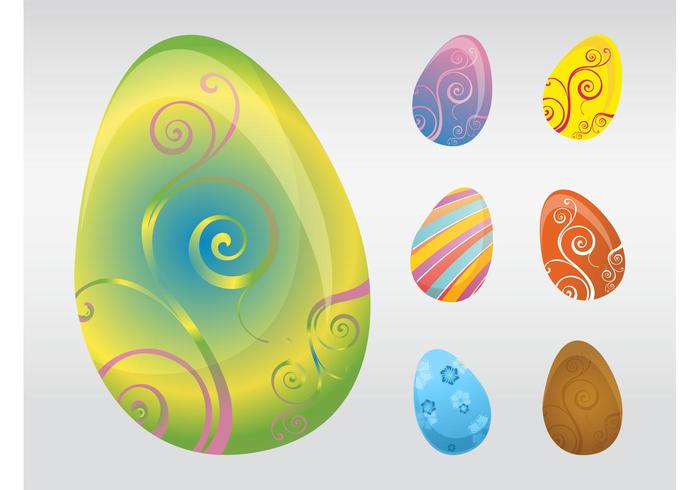 Colorful Easter Eggs Vector