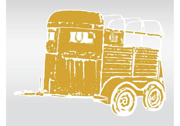 Horse Trailer Vector Horse Trailer Vector