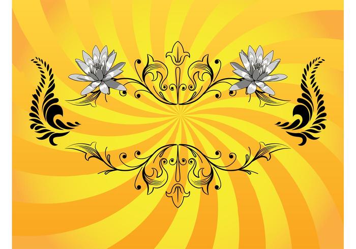 Floral Design Element Vector Floral Design Element Vector