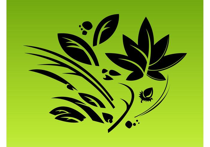 Stylized Leaves Composition Stylized Leaves Composition