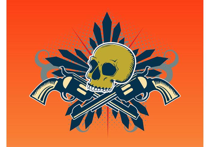 Skull With Guns Skull With Guns