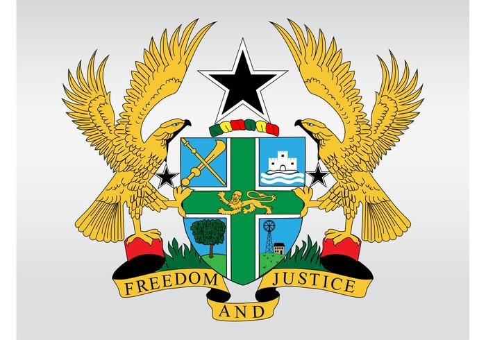 Escudo De Armas De Ghana vector