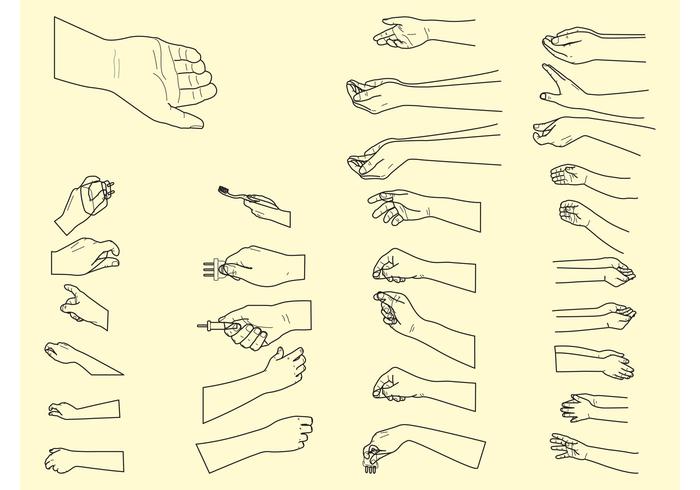 Vector Hand Positions Vector Hand Positions