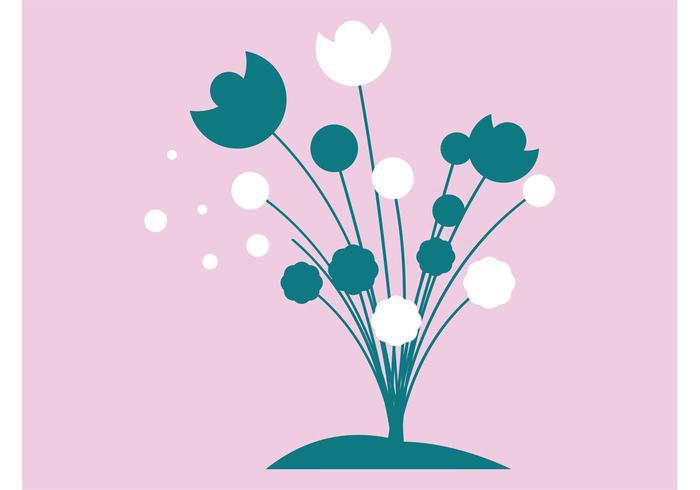 Minimal Flowers Vector