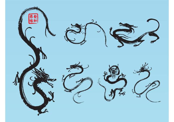 Dragon Vectors Dragon Vectors