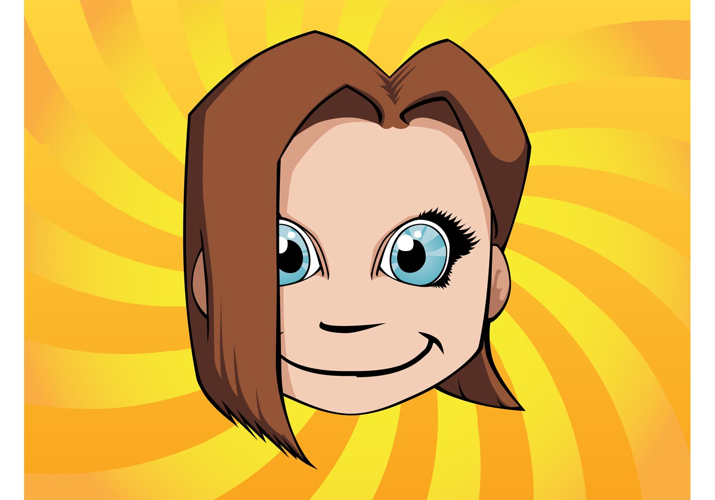 Smiling Little Girl Download Free Vector Art Stock Graphics