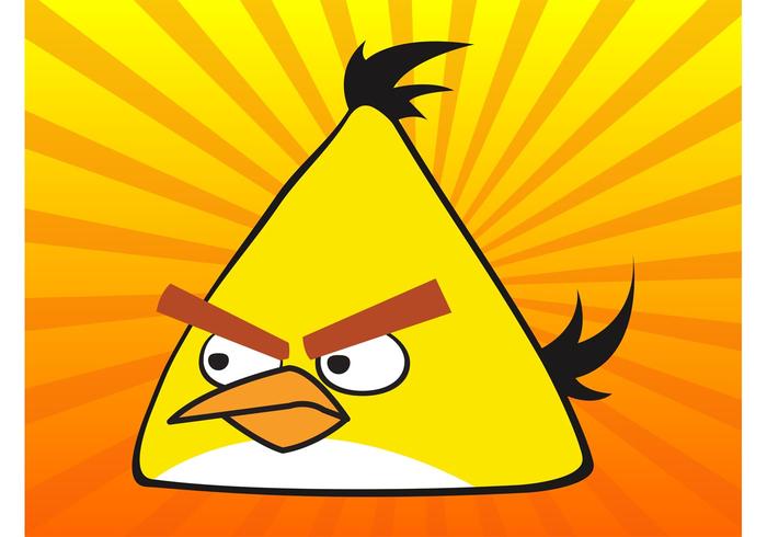 Yellow Angry Bird vector