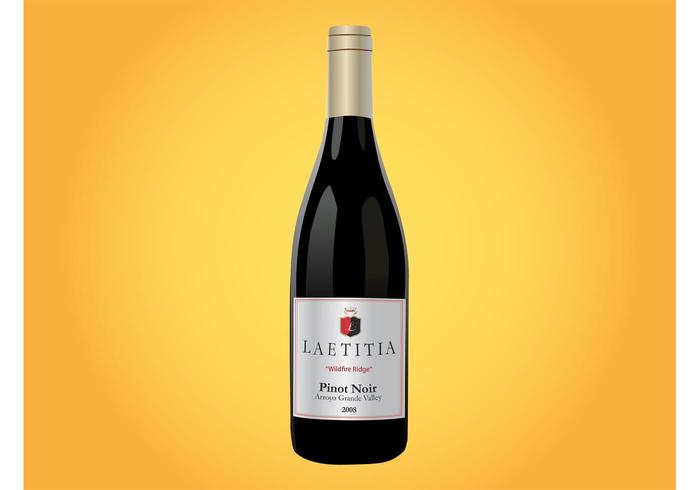 Pinot Noir Bottle vector