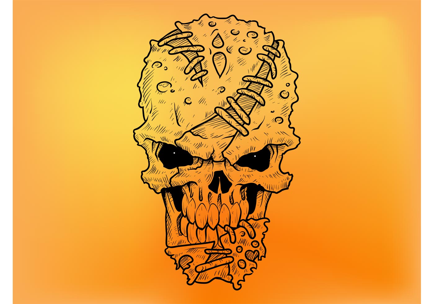 Download Zombie Skull - Download Free Vector Art, Stock Graphics ...