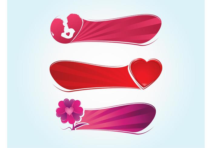 Vector Love Banners Vector Love Banners
