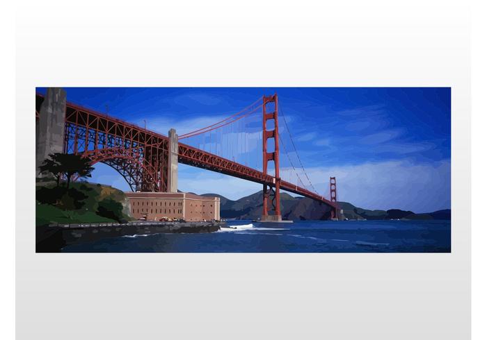 Golden Gate Bridge Vector Golden Gate Bridge Vector