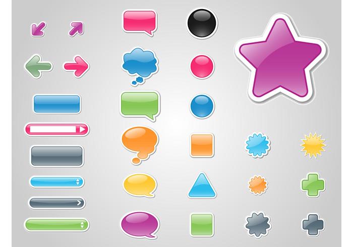 Buttons Vectors Buttons Vectors