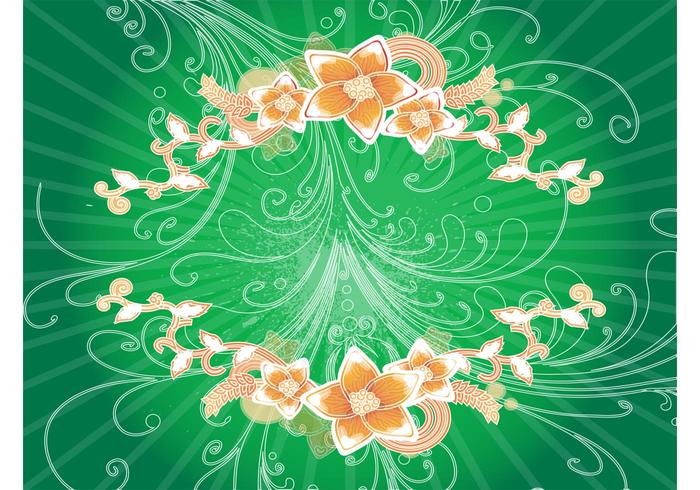 Swirls And Flowers Background Swirls And Flowers Background