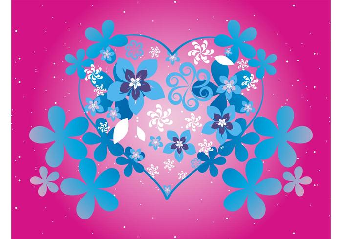 Floral Heart Vector Floral Heart Vector