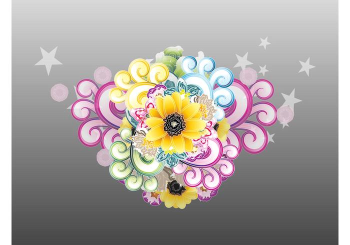 Stars And Flowers Decorations Stars And Flowers Decorations