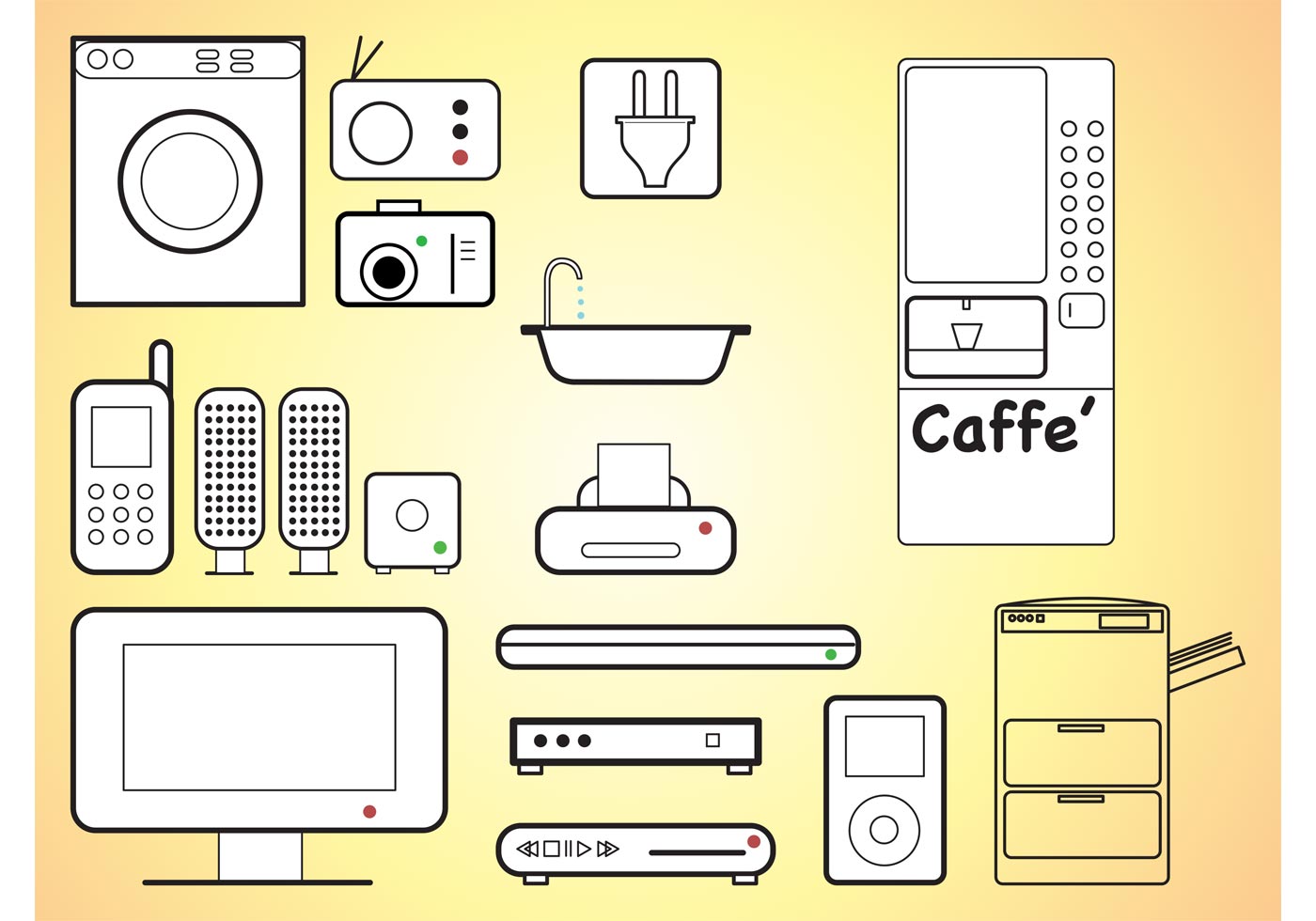 Download Home Appliances - Download Free Vector Art, Stock Graphics ...