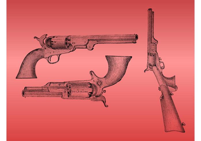 Armas vintage vector