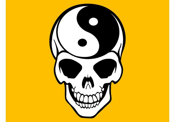 Yin Yang Skull Vector Yin Yang Skull Vector