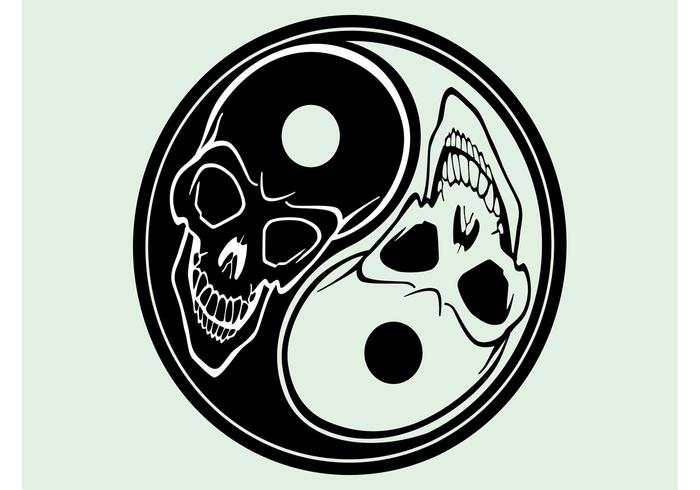Yin Yang With Skulls Yin Yang With Skulls