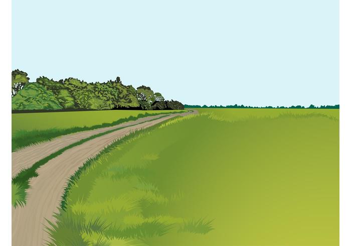 Country Road Vector