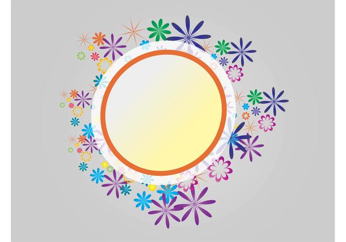 Floral Badge Vector Floral Badge Vector
