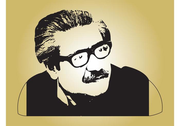 Mujibur Rahmen Portrait vector