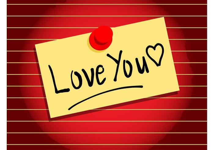 Love Note Vector Love Note Vector