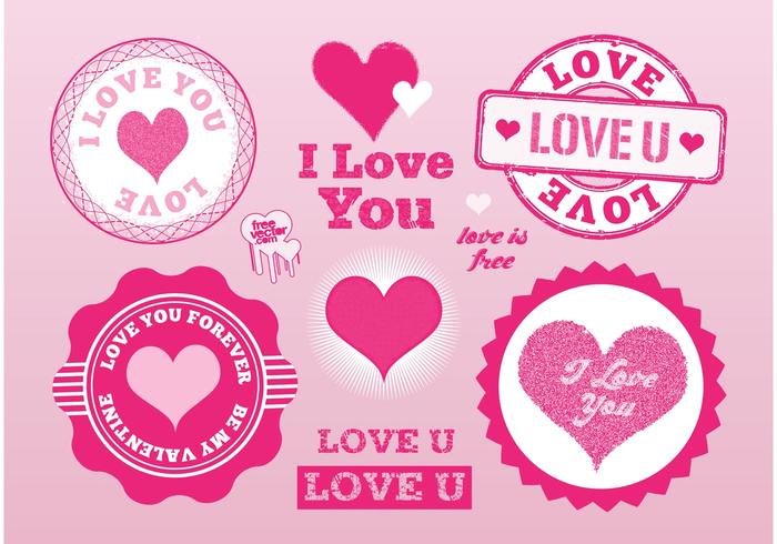 Love Stamps Vectors Love Stamps Vectors