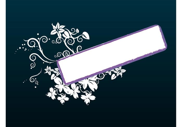 Floral Label Vector Floral Label Vector